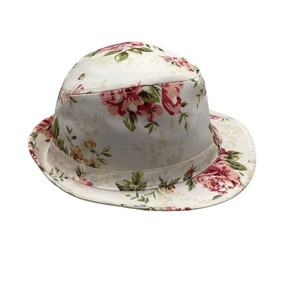 Women's Floral Fedora Hat Multicolor One Size‎